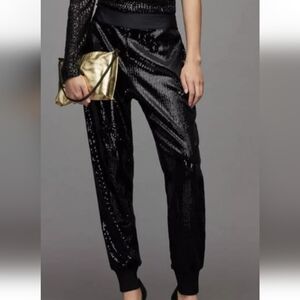 All Saints Soraya Black Sequin Trousers Size 2